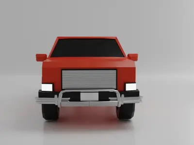 LOW-POLY TRUCK toy Free 3D model