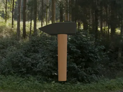 simple hammer Free 3D model purchase