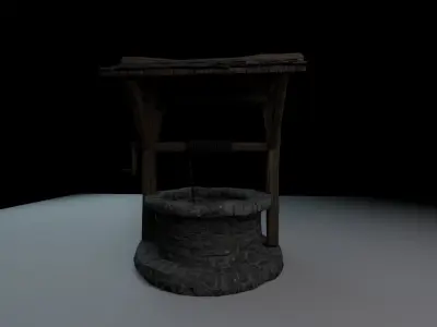 Detailed Medieval Well Free low-poly 3D model