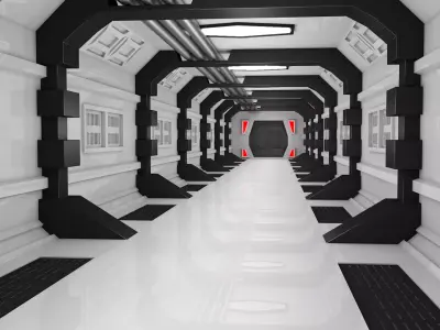 Sci Fi Corridor 3D model 165