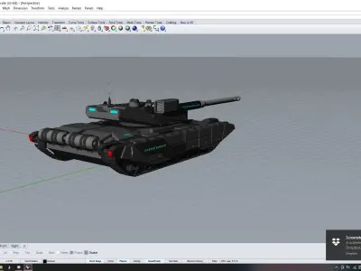 F3 AS Main Battle Tank model 3D model