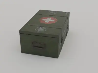 First Aid Kit - Military - Low Poly Low-poly 3D model