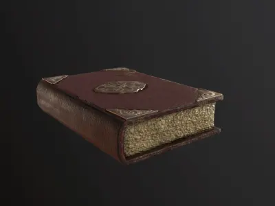 Ornate Leather Book - PBR Game Ready Low-poly 3D model