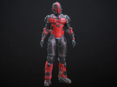 Sci-fi Character 3 Low-poly 3D model