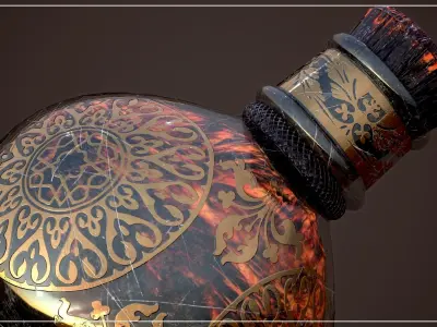 Magma potion Low-poly 3D model