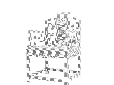 Chinese chair 01 3D model