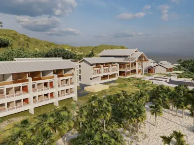 Hotel Beach-Hotel Beach Resort 3D model shop