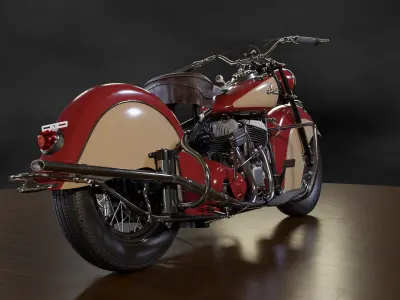 1948 Indian Chief Motorcycle 3D model