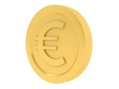 euro coin 3D model