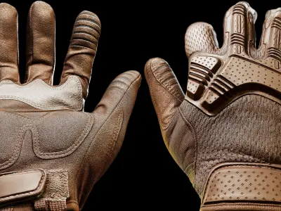 Tactical Gloves 007 Low-poly 3D model