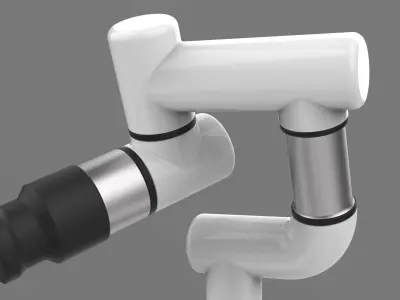 Industrial Robot arm Coffee Robot beaker 3D model 3D model