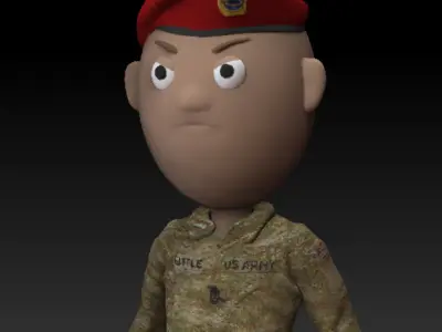 1SG Little Top in beret Free 3D print model