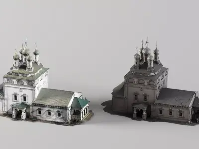 001757 Orthodox Church Building 3D Model Detailed 3D Scan 3D model