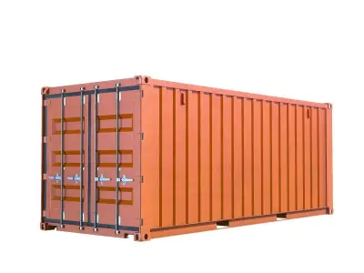 Container Dry Van 20 Low-poly 3D model