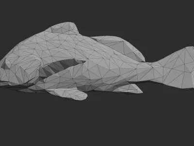 Low Poly Black Drum Low-poly 3D model