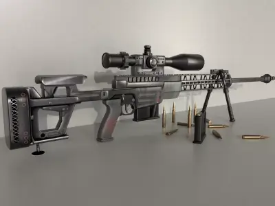 CSR 338 Sniper Rifle Low-poly 3D model