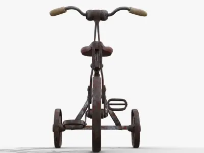 Old tricycle 3D model buy
