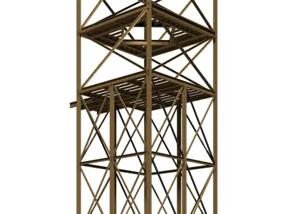 Structure for machine support 3D model
