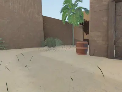 Desert Fortified Town 3D model