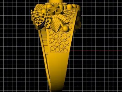 antique ring 3dm file 3D print model shop