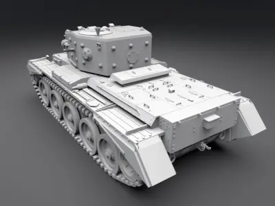 Cromwell Tank Scale model 3D print model
