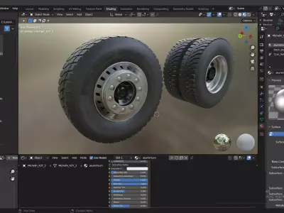 Truck Wheels Off-Road 3D model