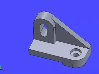solidtutorial002-2 metal bracket Free 3D model