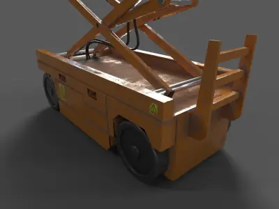 Scissor lift Low-poly 3D model Low-poly