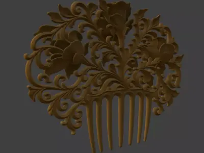 VICTORIAN ROSE COMB 3D print model