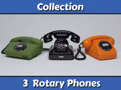 Rotary Telephones Collection 3D model