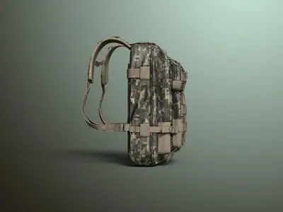 Military Backpack Free 3D model