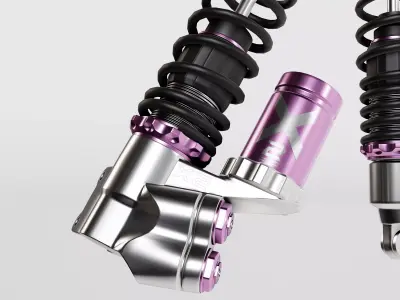 X2 Shark Factory Suspension for Vespa Low-poly 3D model
