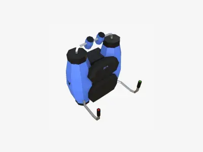 Jetpack Low Poly A03 - SciFi Character Design Low-poly 3D model