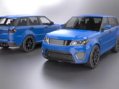 Modern Luxury Sport SUV Gameready 4 LODs Unity UE Optimized Low-poly 3D model