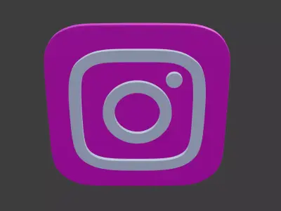 instagram logo 3D model