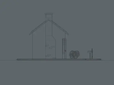 Low Poly Cartoon House Free low-poly 3D model