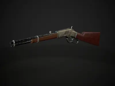 Shotgun Low-poly 3D model rifle Low-poly 3D model