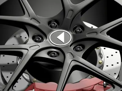 Porsche 991 V GT 2014 wheel 3D model