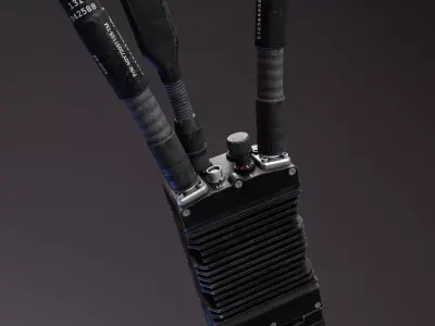 SC4200 PRC169 Radio with Dual PTT Controller Low-poly 3D model