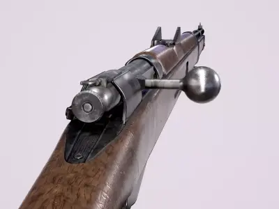  Dutch 1895 Mannlicher Low-poly 3D model