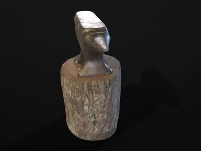 Old Medieval Anvil Low-poly 3D model