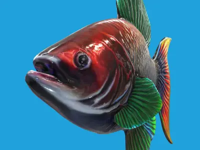 Tropical Fish  Low-poly 3D model