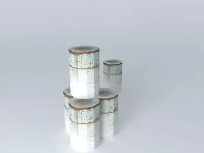 barrel snow Free 3D model