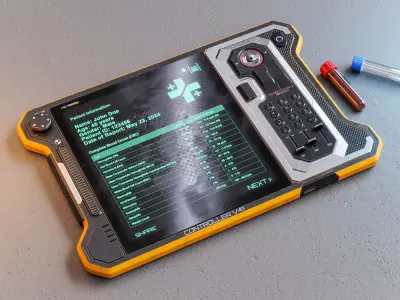 Sci-fi Controller V41 Low-poly 3D model