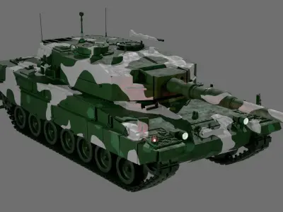 LEOPARD 2 TANK KAMFPFANZER 1970s version prototype 3D model
