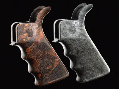 Hogue Overmolded AR Grip Low-poly 3D model