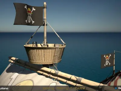 Going Merry Low-poly 3D model