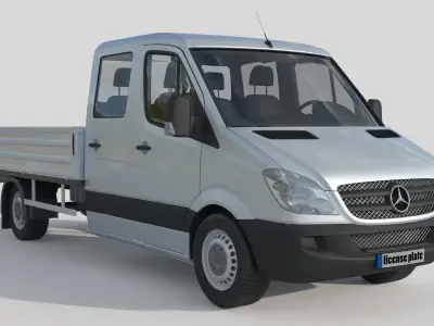 Mercedes Benz Sprinter Double Cab Pickup 3D model