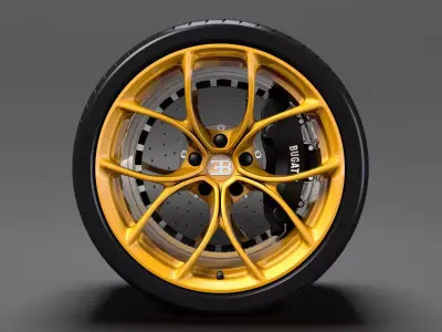 Bugatti Chiron wheel 3D model