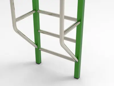 Steel ladder Low-poly 3D model purchase